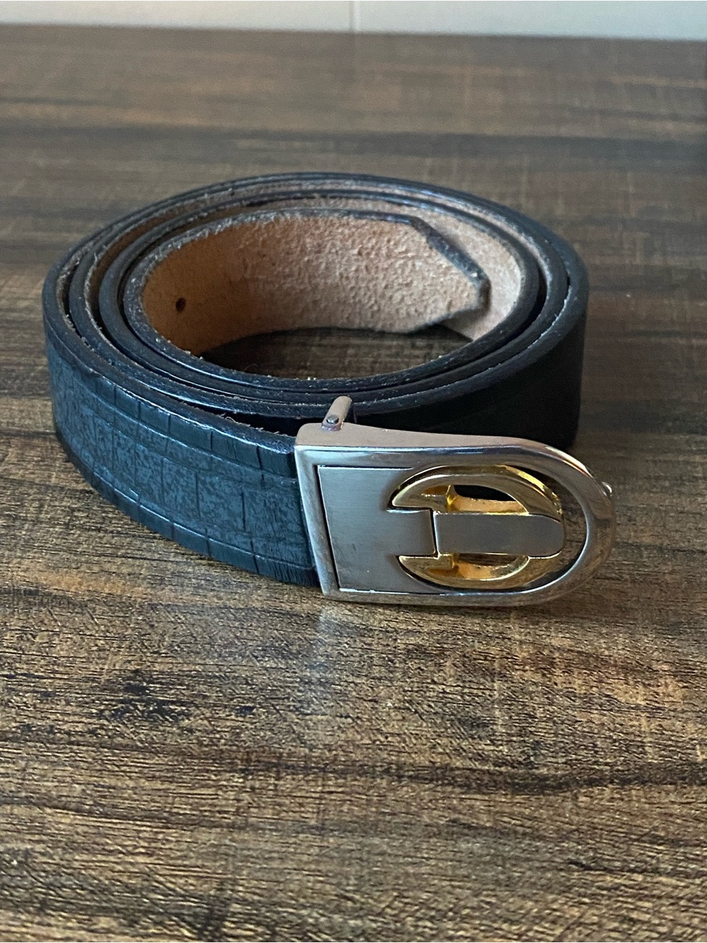 Vintage Learher Hand Tooled Belt, 34”